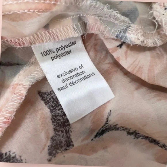 Studio Y Beaded Floral Blouse Medium Sheer Boho Top - Picture 9 of 9